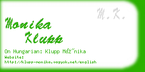 monika klupp business card